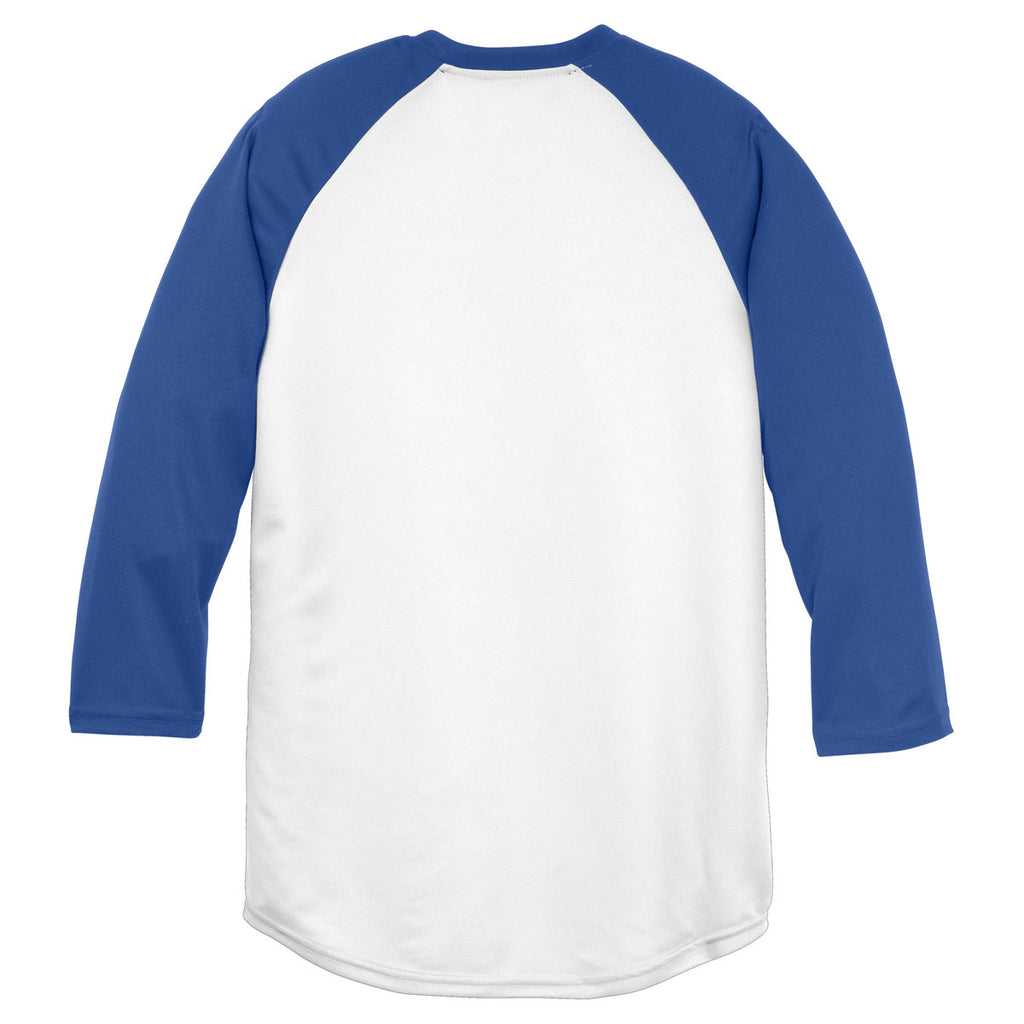 Sport-Tek Youth White/True Royal PosiCharge Baseball Jersey