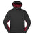 Sport-Tek Youth Black/Deep Red Sport-Wick CamoHex Fleece Colorblock Hooded Pullover