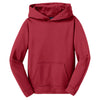 Sport-Tek Youth Deep Red Sport-Wick Fleece Hooded Pullover