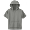 Sport-Tek Youth Dark Smoke Grey Sport-Wick Fleece Short Sleeve Pullover Hoodie