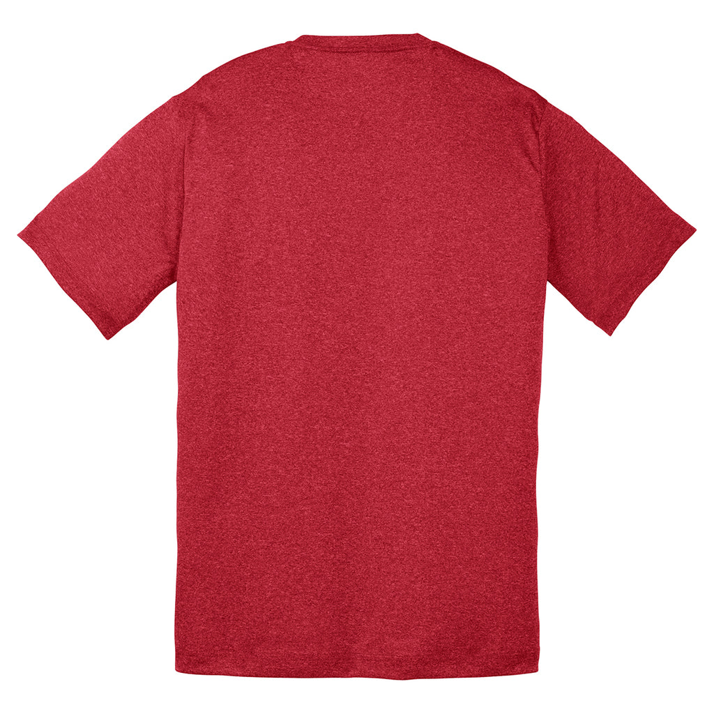 Sport-Tek Youth Scarlet Heather Contender Tee