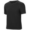 Sport-Tek Youth Black Short Sleeve Rashguard Tee