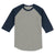 Sport-Tek Youth Heather Grey/Navy Colorblock Raglan Jersey