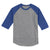 Sport-Tek Youth Heather Grey/Royal Colorblock Raglan Jersey