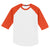 Sport-Tek Youth White/Deep Orange Colorblock Raglan Jersey