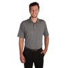 48-Hour Zusa Men's Steel/Black Heather Stripe Polo