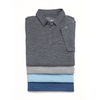 Zusa 3 Day Men's Vivid Blue/Navy Heather Stripe Polo