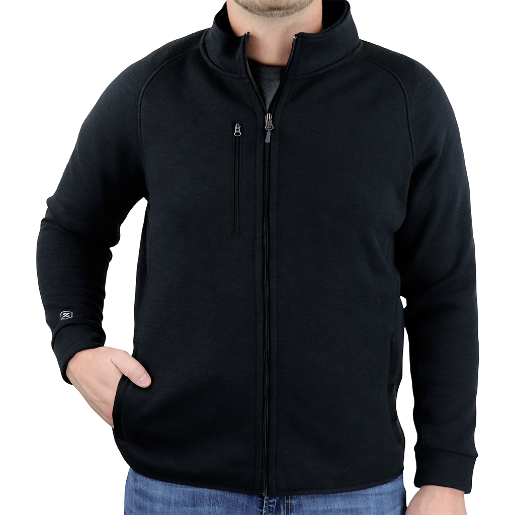 Zusa 3 Day Men's Black Midtown Fleece Full Zip