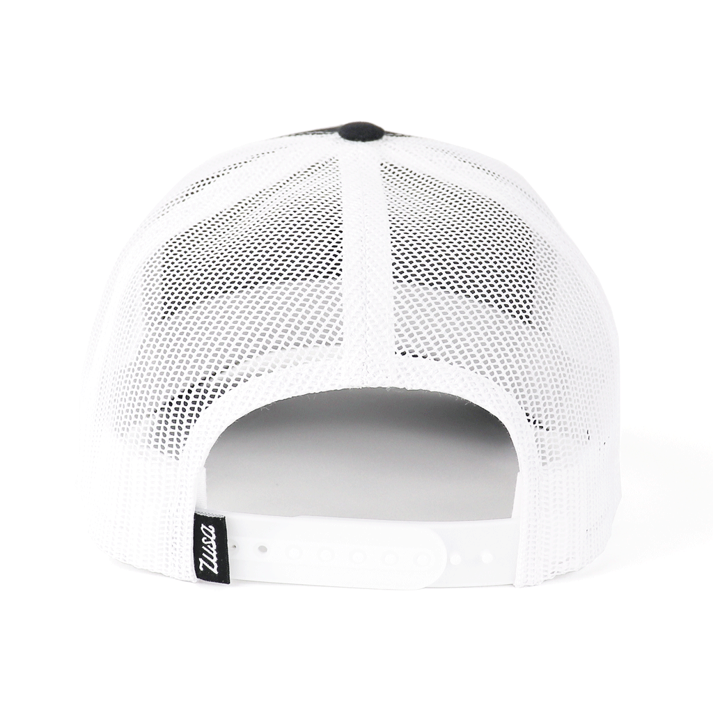 Zusa Black/White Open Road Trucker Cap