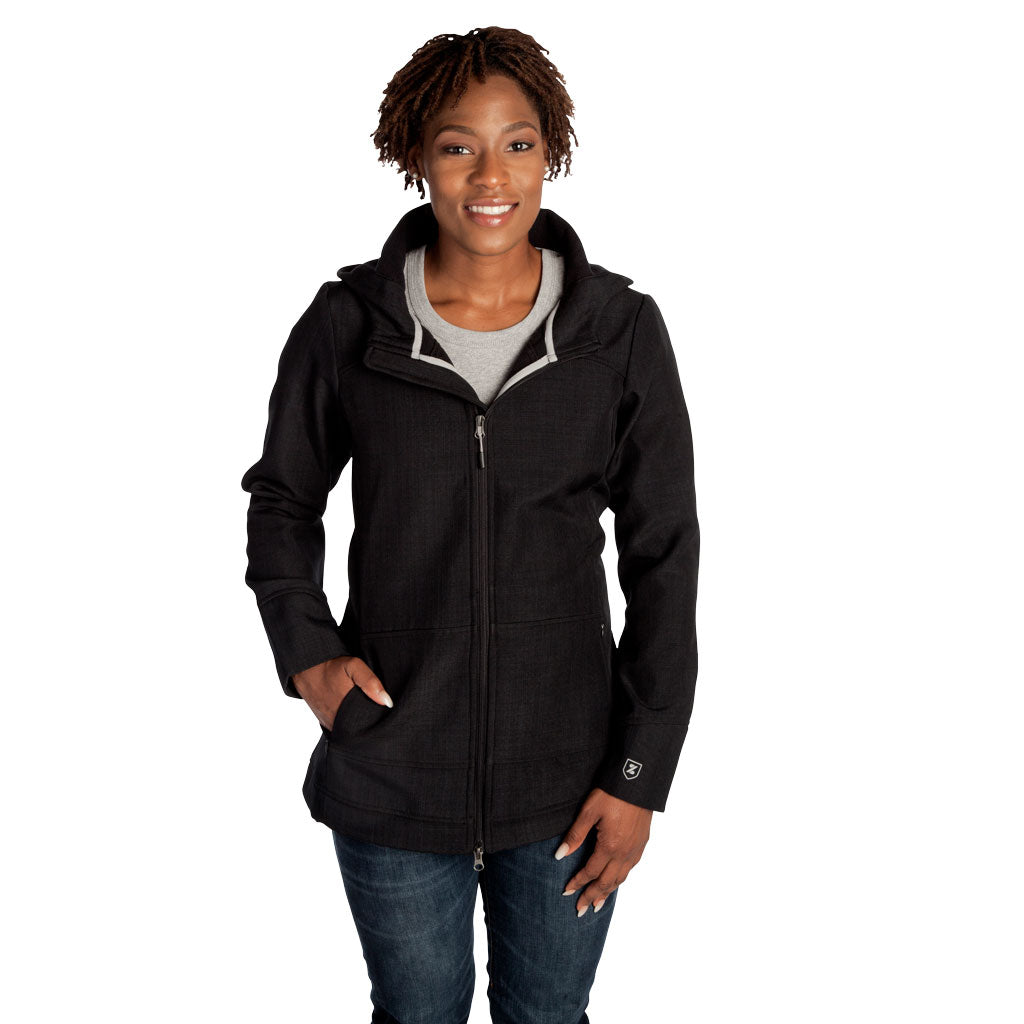 Zusa Women's Black Cross-Hatch Wanderlust Traveler Jacket