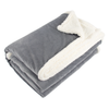 Zusa Charcoal/Ivory Oversized Sherpa ZZZs Blanket