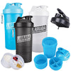 Primeline Blue 20 oz. Smartshake Original Compartment Fitness Shaker