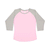 LAT Women's Pink/Vintage Heather Baseball Fine Jersey T-Shirt